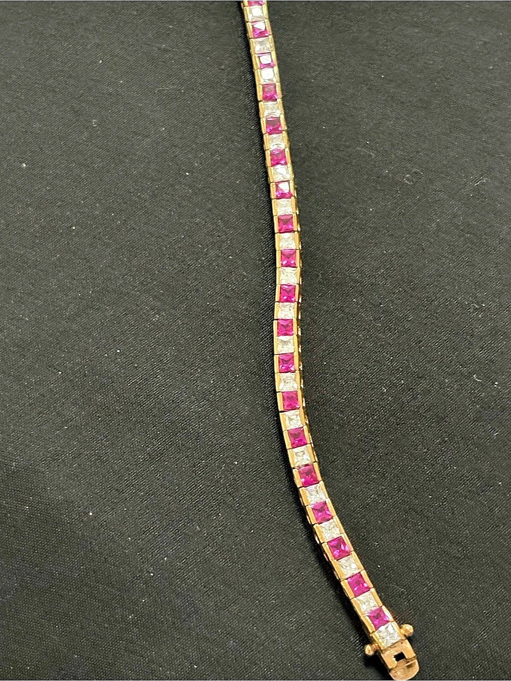 Pink & Gold Tennis bracelet Like New